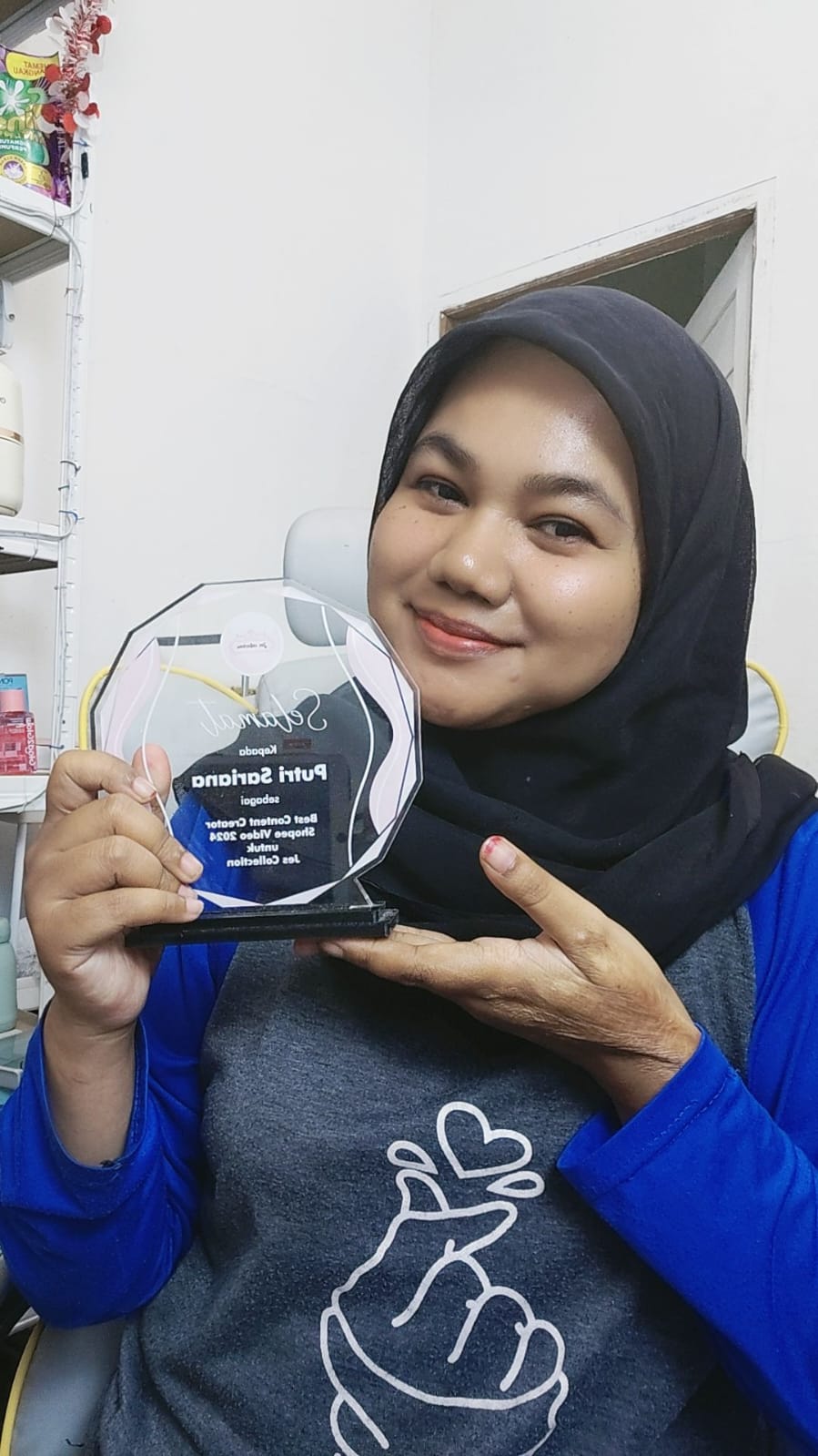 Putri Sariana meraih Best Content Creator Shopee Video